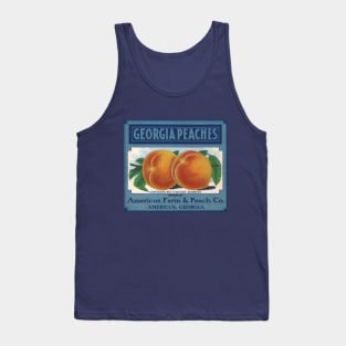 Vintage Georgia Peaches Fruit Crate Label Tank Top